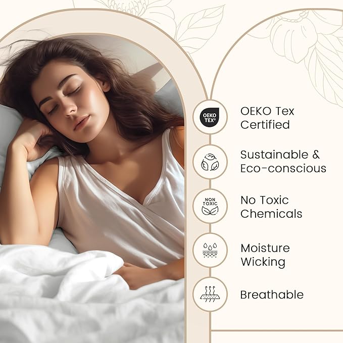 100% Egyptian Cotton Twin Sheets Set, 800TC Sateen Weave 3 PC Twin Bed Sheets, Fully Elasticated Sheet & Pillowcase Sets, Soft & Comfy No lint Machine Washable Fade Resistant- Seafoam