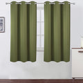 Olive Green Blackout Curtains 42 x 63 Inch Length/Set of 2 Curtain by Lemomo