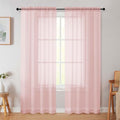 Blush Sheer Curtain for Bedroom Living Room 78 Inches Long 2 Panels Set by WelvetBLK