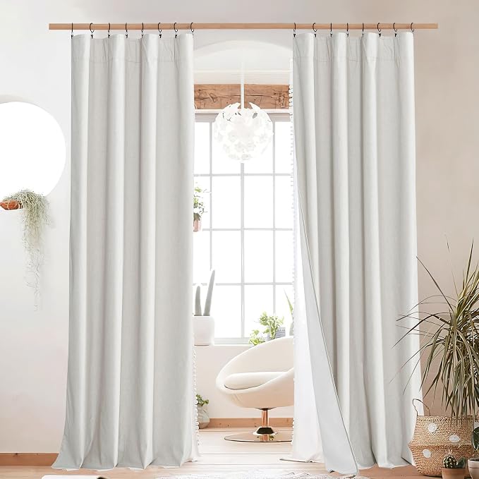 NICETOWN 100% Absolutely Blackout Linen Curtains by NICETOWN