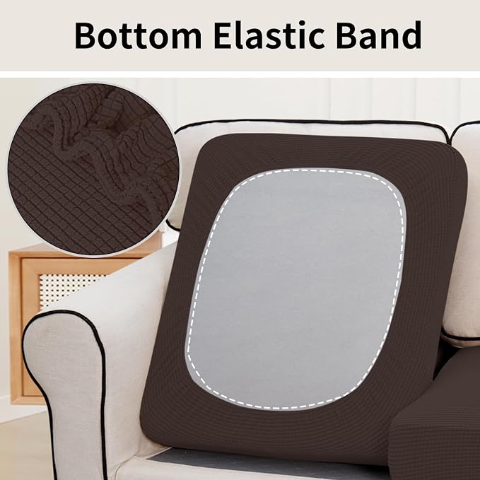Easy-Going Stretch 2 Pieces Couch Cushion Cover - Image 4