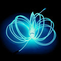 MaxLax EL Wire Ice Blue, 16.4ft/5m Portable Battery Pack Neon Light Strip 360° Cuttable Glowing Rope Lights for Parties, Halloween, DIY Decoration
