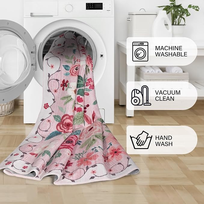 DUKINO 2x7 Runner Rug for Hallway, Washable Runner Rug Non Slip, Soft Indoor - Image 8