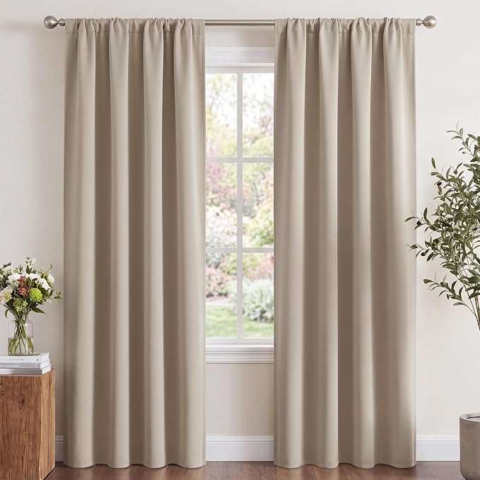 NICETOWN Window Treatment Thermal Insulated Rod Pocket Room Darkening by NICETOWN