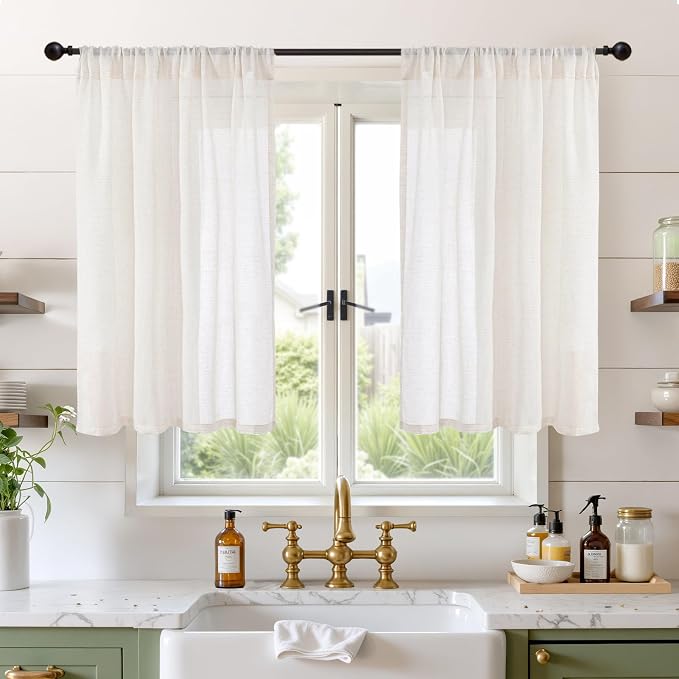 BGment Linen Curtains 42X40 Inch Length by BGment