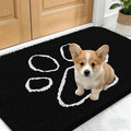 OLANLY Dog Door Mat for Muddy Paws 24x16, Paw Print Design Chenille Mud Mat | by OLANLY