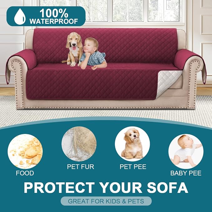Turquoize 100% Waterproof Sofa Covers Couch Cover Sofa Cover - Image 2