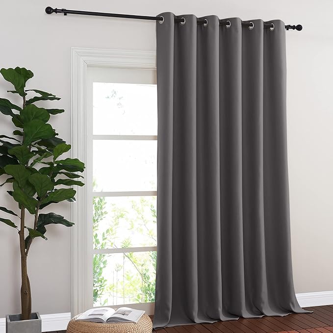 NICETOWN Sliding Glass Door Curtain Drape, Grommet Thermal Insulated Blackout by NICETOWN