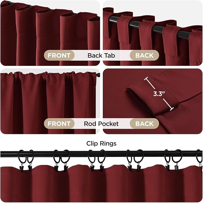 Joydeco 90 Inch Blackout Curtains - Image 3