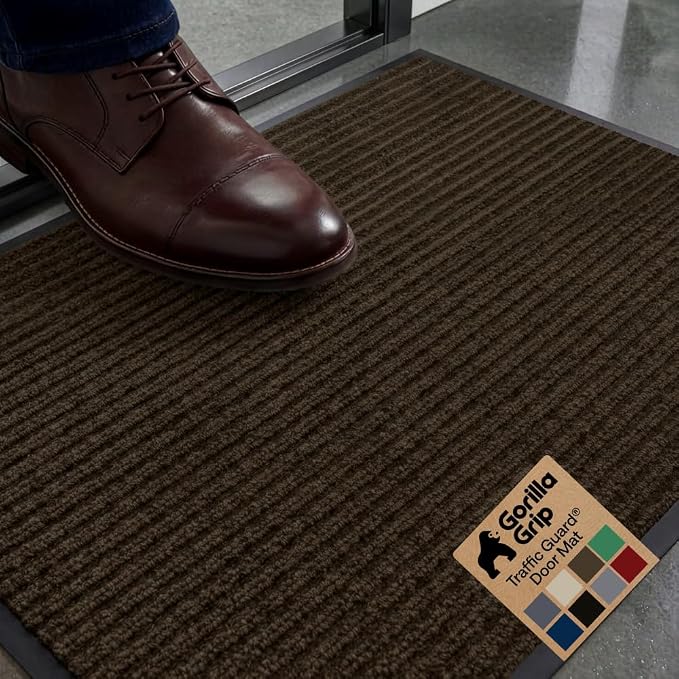 GORILLA GRIP Waterproof Traffic Guard Door Mat, Indoor and Outdoor Heavy Duty by Unknown