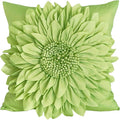 Sage Green Accent Flower Decorative Throw Pillow Covers by BellasGifts