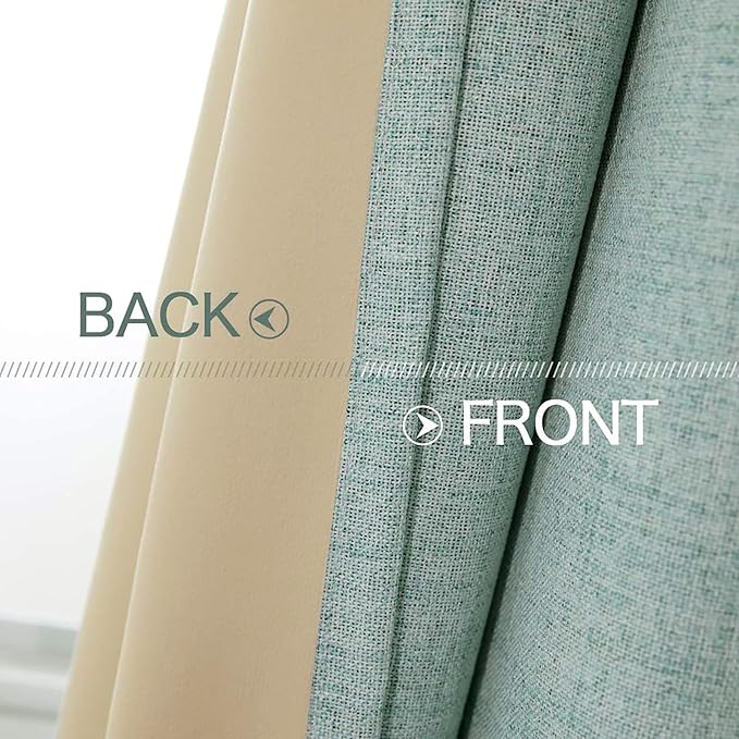 MIULEE 100% Blackout Linen Curtains - Image 6
