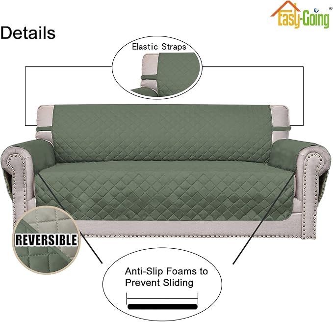 Easy-Going Reversible Couch Cover, Oversized Chair, Water Resistant Furniture - Image 3