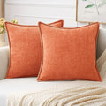 MIULEE Decorative Couch Throw Pillow Covers 20x20 Inch Coral Red 2 Pack | by MIULEE