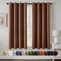 MIULEE Blackout Curtains for Bedroom 2 Panels 50 x 63 Inch Long Mocha Brown | by MIULEE