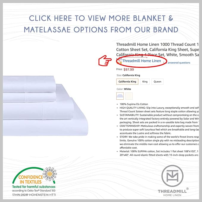 Threadmill Luxury 100% Cotton King Sheets - 800 Thread Count Jacquard Celine Ivory, Better Than Egyptian Cotton,4 Pc Striped Bed Set, Damask Sheets, Fits 16'' Deep Pocket