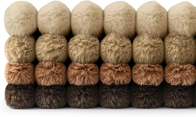 MIULEE Fall Faux Fur Plush Decorative Throw Pillow Covers 18x18, Dark Brown | - Image 6