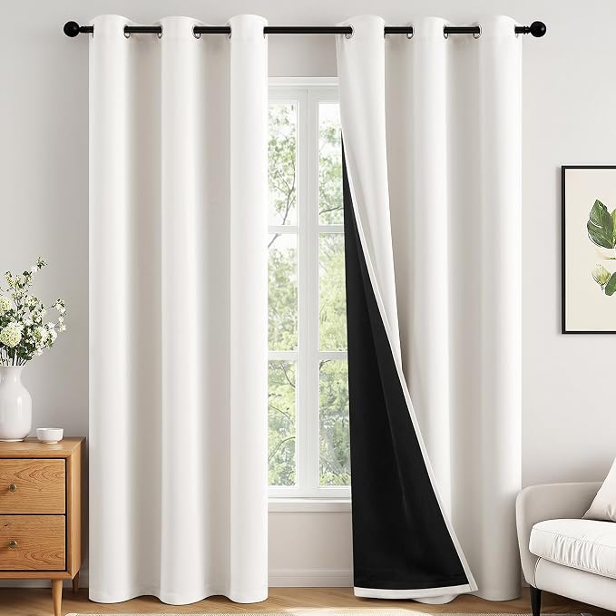 MIULEE Ivory 100% Blackout Curtains by MIULEE