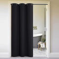 NICETOWN Door Curtain for Doorway Privacy, Curtains 120 Inch Length, Room Divider Curtain, Blackout Temporary Insulated Closet Drape for Bedroom Closet (1 Panel, 10ft Tall x 5ft Wide, Black)