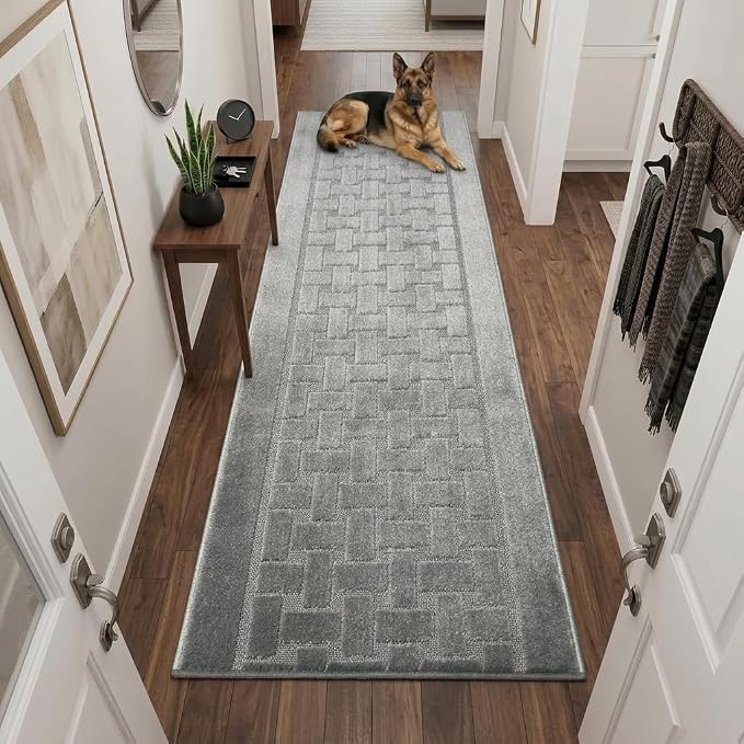 Runner Rug 22 ft, Extra Long Non-Slip Washable Rug, Rubber Backing, Rolled in - Image 4