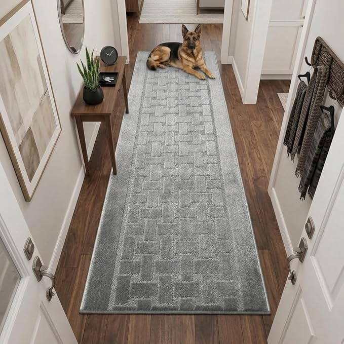 Runner Rug 12 ft, Non-Slip Washable Rug, Rubber Backing, Rolled in Box - Image 4