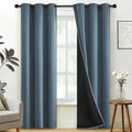 SimpleHome Stone Blue 100% Blackout Curtains Room Darkening Living Room 84L | by SimpleHome