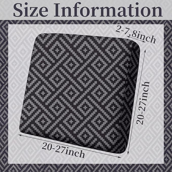 Geyoga 8 Pcs Patio Stretch Sofa Cushion Covers Outdoor Cushion Covers - Image 3