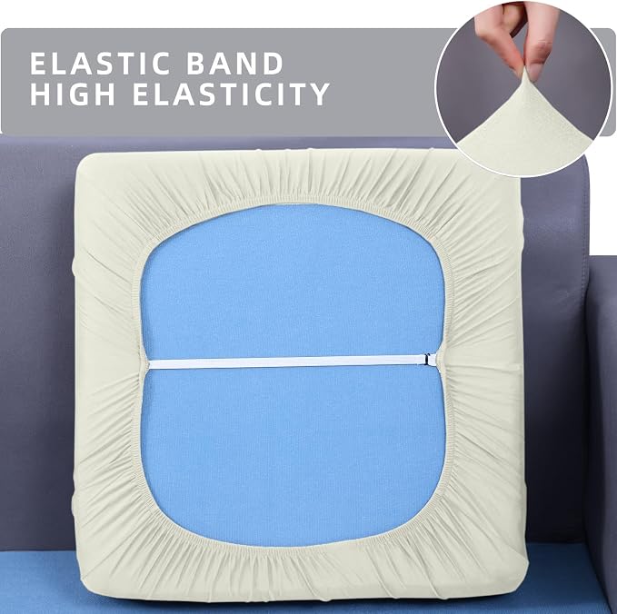 Waterproof Couch Cushion Covers, Stretch Sofa Seat Slipcovers | Stretch Fabric - Image 5