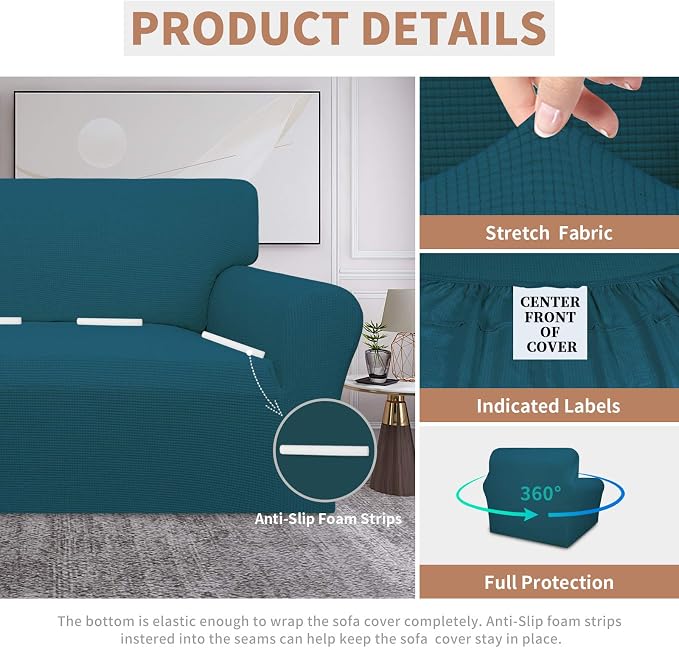 Easy-Going 100% Waterproof Chair Couch Cover, Stretch Jacquard Sofa Cover | - Image 4