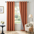 100% Blackout Linen Textured Curtains 96 Inch Long, Light Blocking, Thermal by 100BlackoutShield