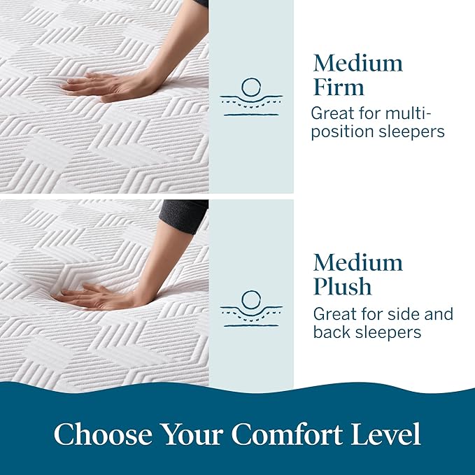 LUCID 12 Inch Memory Foam Mattress - Medium Plush Feel - Infused with Refreshing Bamboo Charcoal and Cooling Gel - Bed in a Box - Temperature Regulating - Pressure Relief - Breathable - Full Size