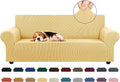 Stretch Couch Covers for Sofa, 3 Cushion Couch Slipcover, Champagne | 1-Piece by KEKUOU