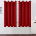 Red Blackout Curtains 66 x 63 Inch Length/Set of 2 Curtain Panels/Thermal by Lemomo