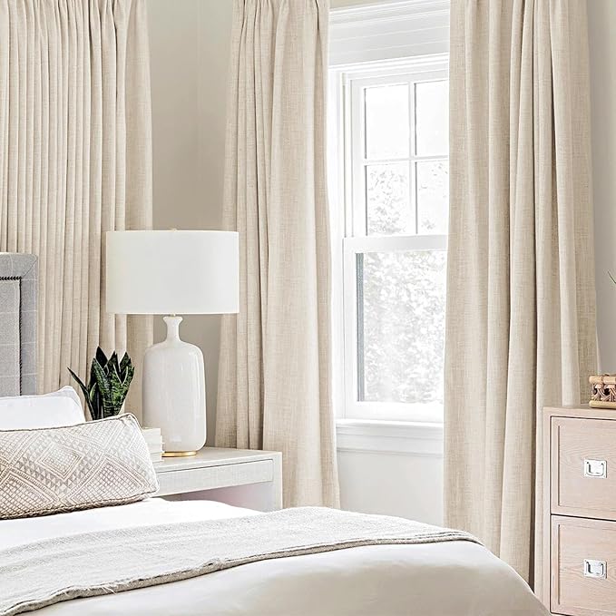MIULEE 100% Blackout Linen Curtains - Image 2