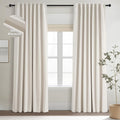 Topfinel 100 Inch Long Black Out Custom Drapery Panels, Cream White Blackout by Topfinel