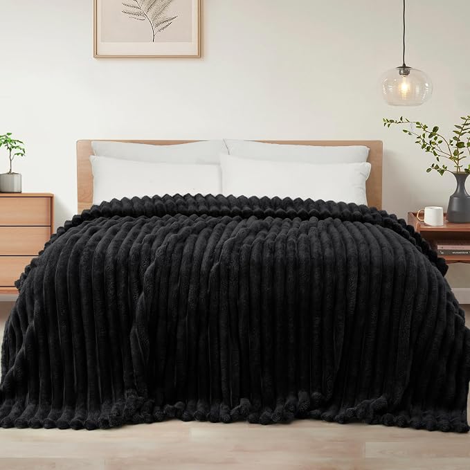 Exclusivo Mezcla Striped California King Size Fleece Blanket by ExclusivoMezcla