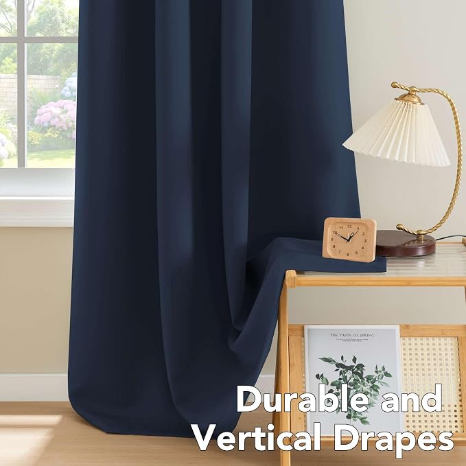 H.VERSAILTEX Premium Blackout Navy Curtains Thermal Insulated Home Fashion - Image 8