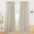RYB HOME Sheer Curtains 102 inches, Extra Long Floor to Ceiling Curtains | Half by RYBHOME