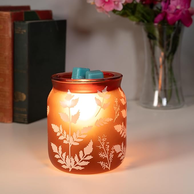Scentsationals Wax Melt Warmer, Wax Warmer for Scented Wax Melts - Autumn Collection Camille Leaves - Candle Wax Melter for Fragrance Cubes and Tarts