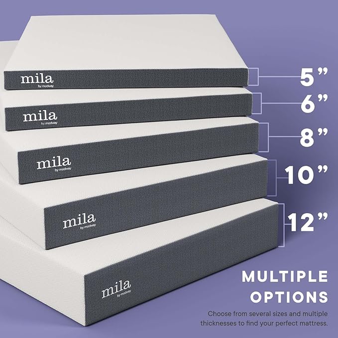 Modway Mila Firm 10" Fiberglass Free Memory Foam Full Mattress