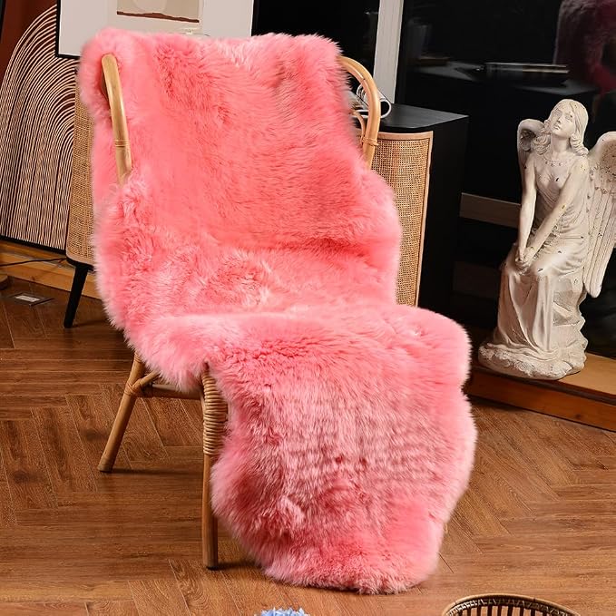 LLB Genuine Sheepskin Area Rug Wool Rug Fur Carpet Fluffy Shaggy Fur Rug - Image 2