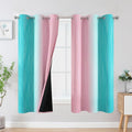 Pink and Teal Ombre Blackout Curtains by ESTELARTEXTILER