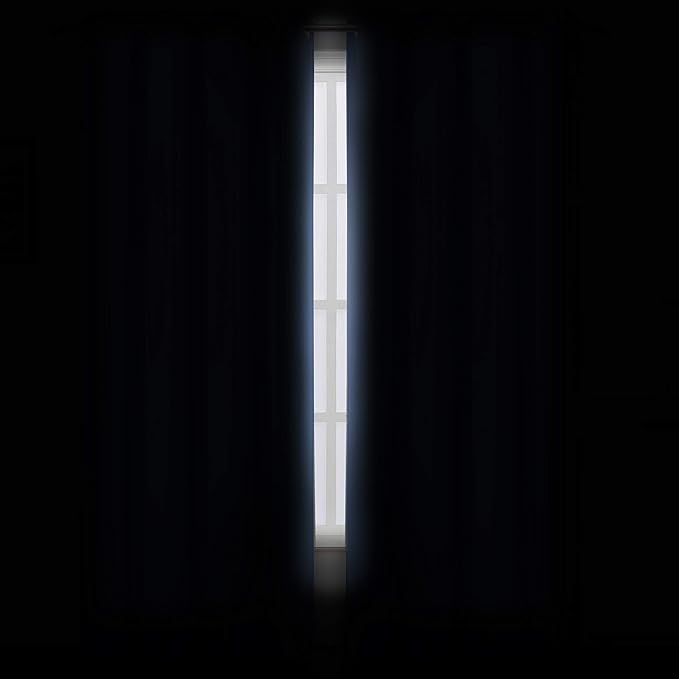 Blackout Curtains 66 x 95 inch/Sky Blue Curtains Set of 2 Panels/Thermal - Image 3