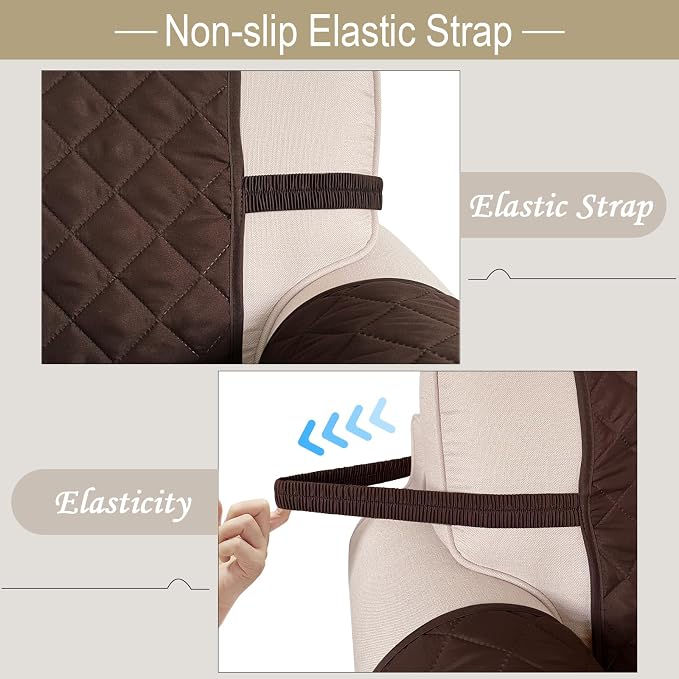 Reversible Chair Covers for Recliner Oversized, Chocolate | Recliner Oversized - Image 6
