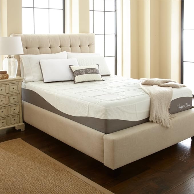 Perfect Cloud Made in The USA Elegance Plush Gel-Infused 12 inch Memory Foam Mattress - Pressure Relieving - Bed-in-a-Box (Full)