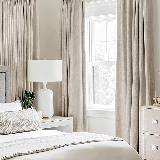 MIULEE 100% Blackout Linen Curtains - Image 2