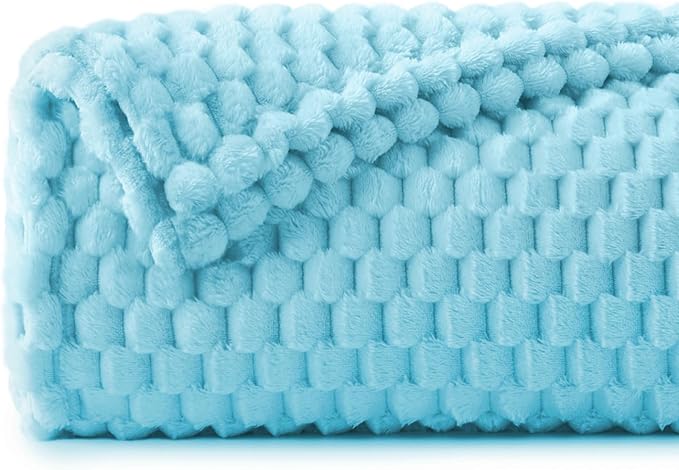 BEDELITE Light Blue Throw Blanket - Image 2