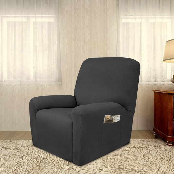 PureFit Stretc Recliner Chair Covers Fleece Soft Couch Covers - Image 2