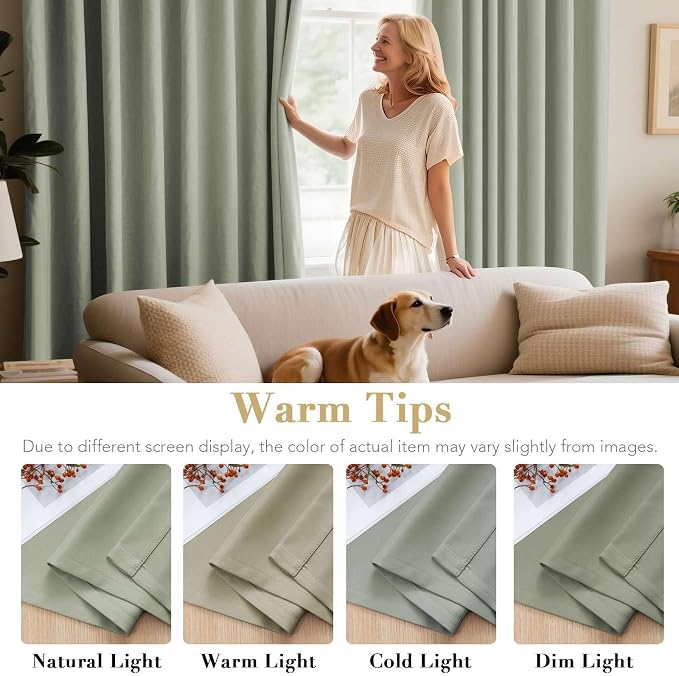 H.VERSAILTEX Light Sage Green Curtains - Image 5