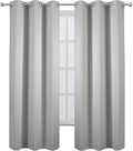 Light Grey Blackout Curtains 34 x 84 Inch Length/Set of 2 Curtain by Lemomo